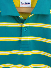 Load image into Gallery viewer, Campana Boys Barcode Stripe Polo T- Shirt -  Green, Yellow, White (CK50108)
