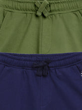 Load image into Gallery viewer, Campana Boys Larry Pack of 2 Shorts - Navy Blue + Olive Green
