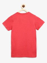 Load image into Gallery viewer, Campana Boys Jordan Pack of 2 Round Neck T-Shirts - Navy Stripe + Coral Red Mel
