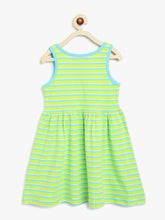 Load image into Gallery viewer, Campana Girls Pack of Two Grace Striped Fit &amp; Flare Dress - Canary Yellow &amp; Lime Green
