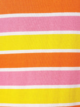 Load image into Gallery viewer, Campana Girls Striped A-line Knit Dress - Yellow, Pink &amp; Orange
