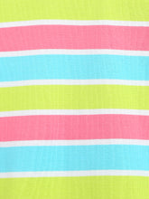 Load image into Gallery viewer, Campana Girls Steffi Pack of 2 Round Neck T-Shirts - Rose Pink Multi Stripe + Mint Green Mel
