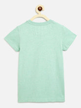 Load image into Gallery viewer, Campana Girls Steffi Pack of 2 Round Neck T-Shirts - Rose Pink Multi Stripe + Mint Green Mel
