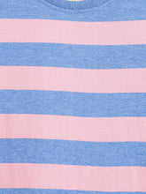 Load image into Gallery viewer, Campana Girls Lily Long Sleeves Striped T-Shirt - Soft Pink &amp; Baby Blue
