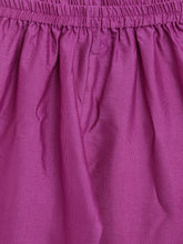 Load image into Gallery viewer, Campana Girls Bhoomi Kurta Pants Set - Embroidered Silk - Purple &amp; Pink
